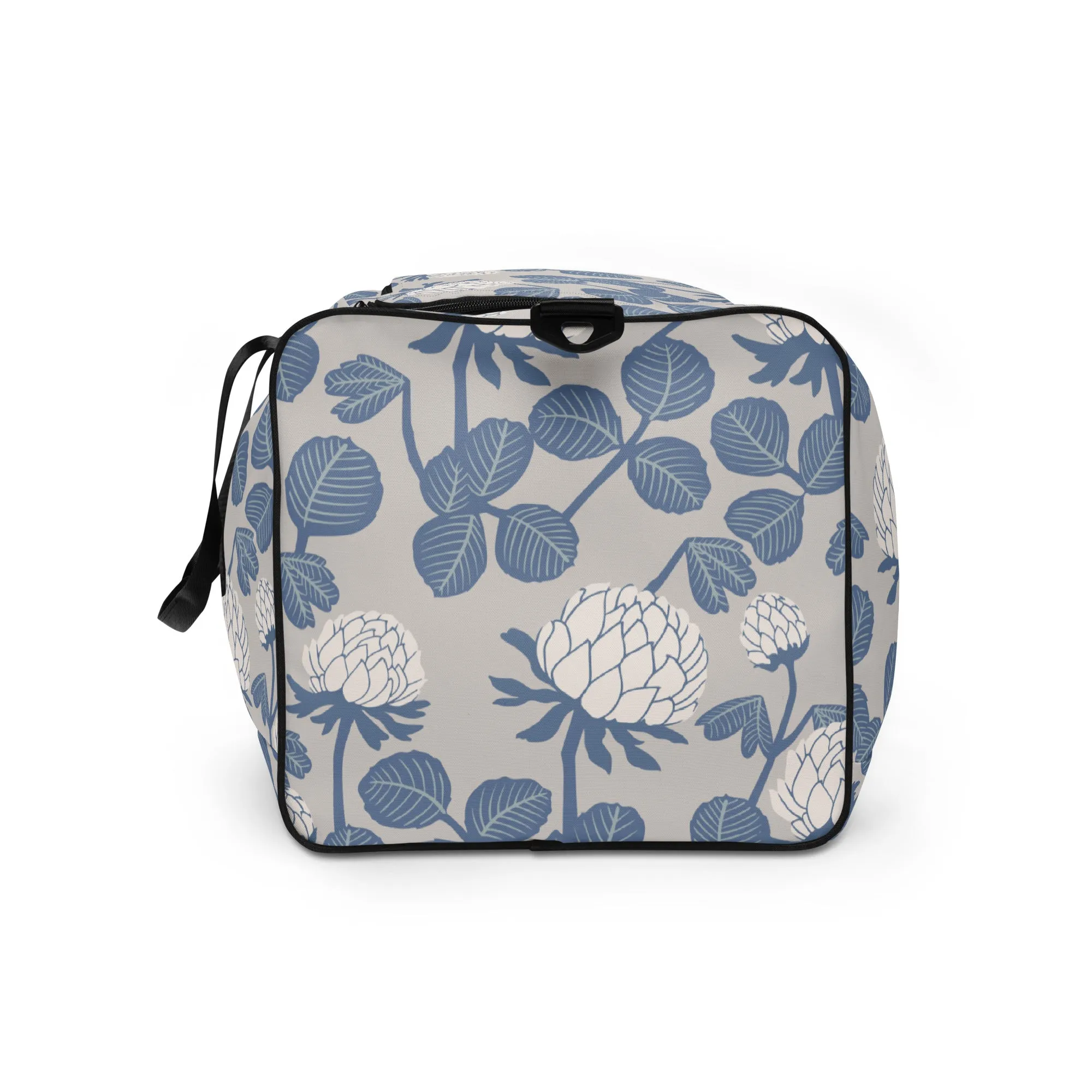 Grey Floral - Sustainably Made Duffle Bag
