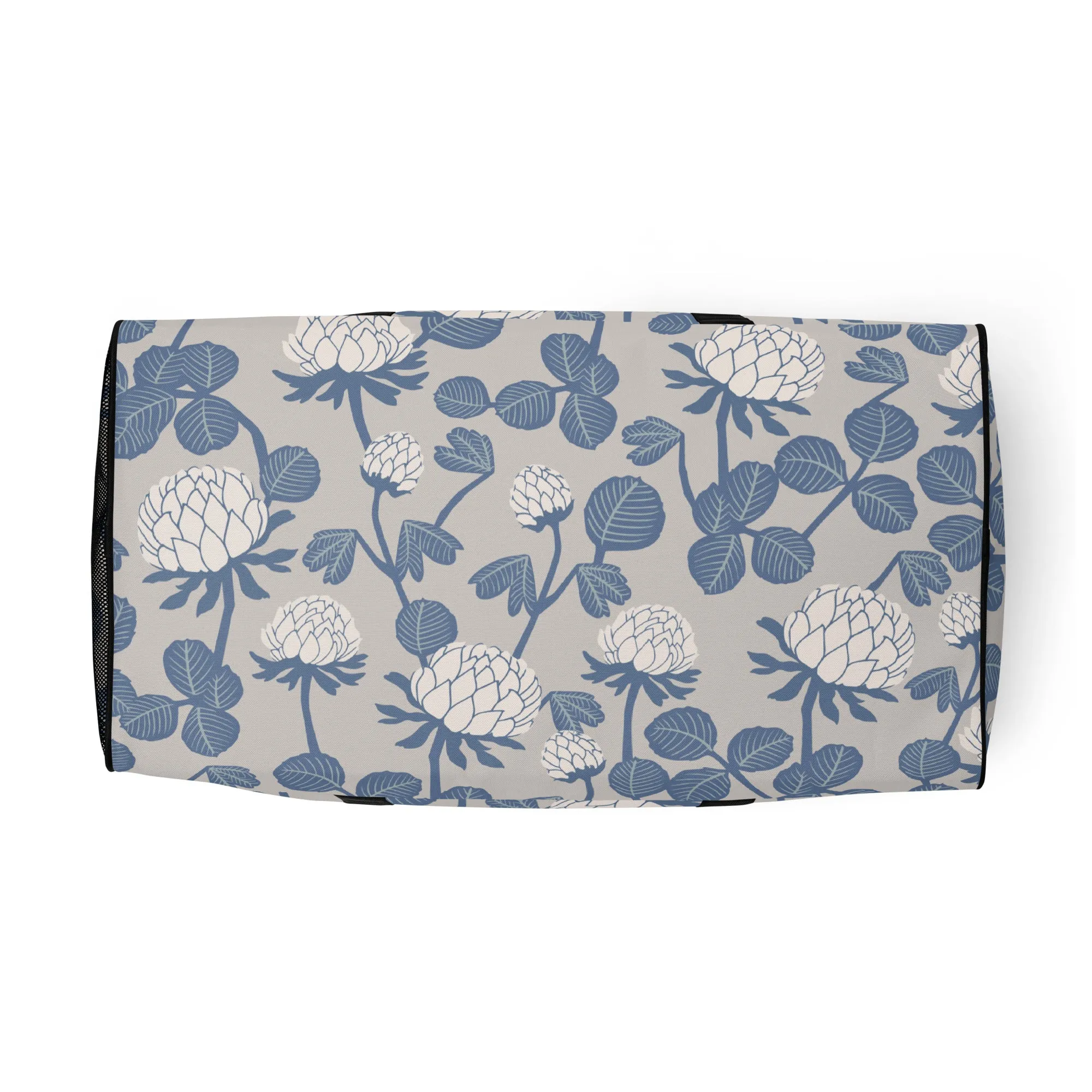 Grey Floral - Sustainably Made Duffle Bag