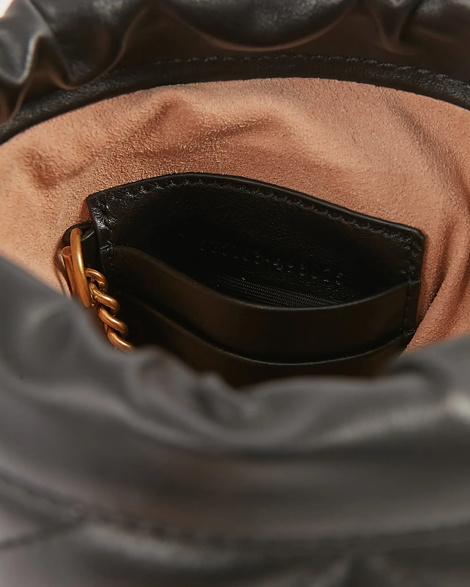 Gucci Black GG Marmont Matelasse Mini Bucket Bag