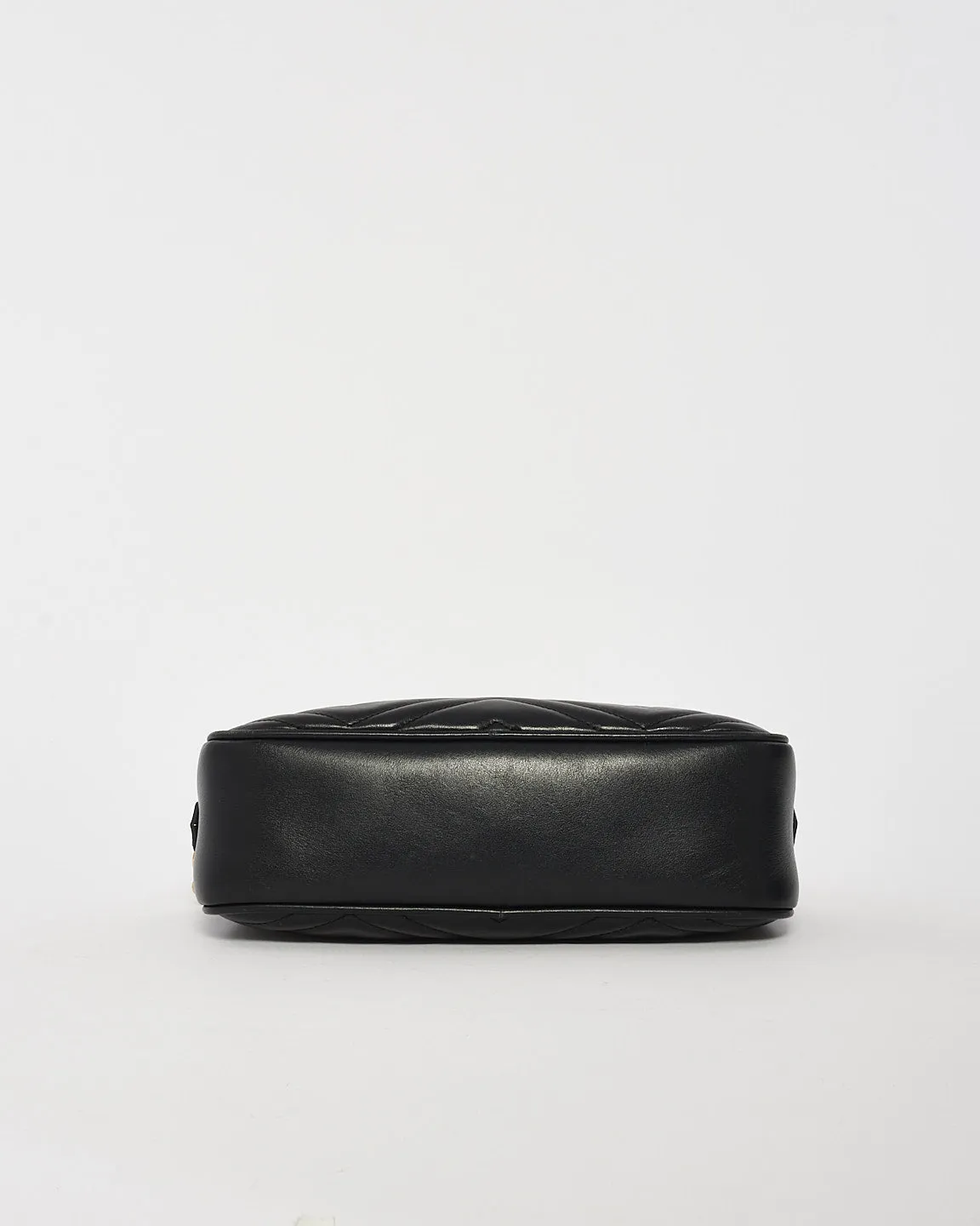 Gucci Black Matlassée Leather Small Marmont Camera Bag
