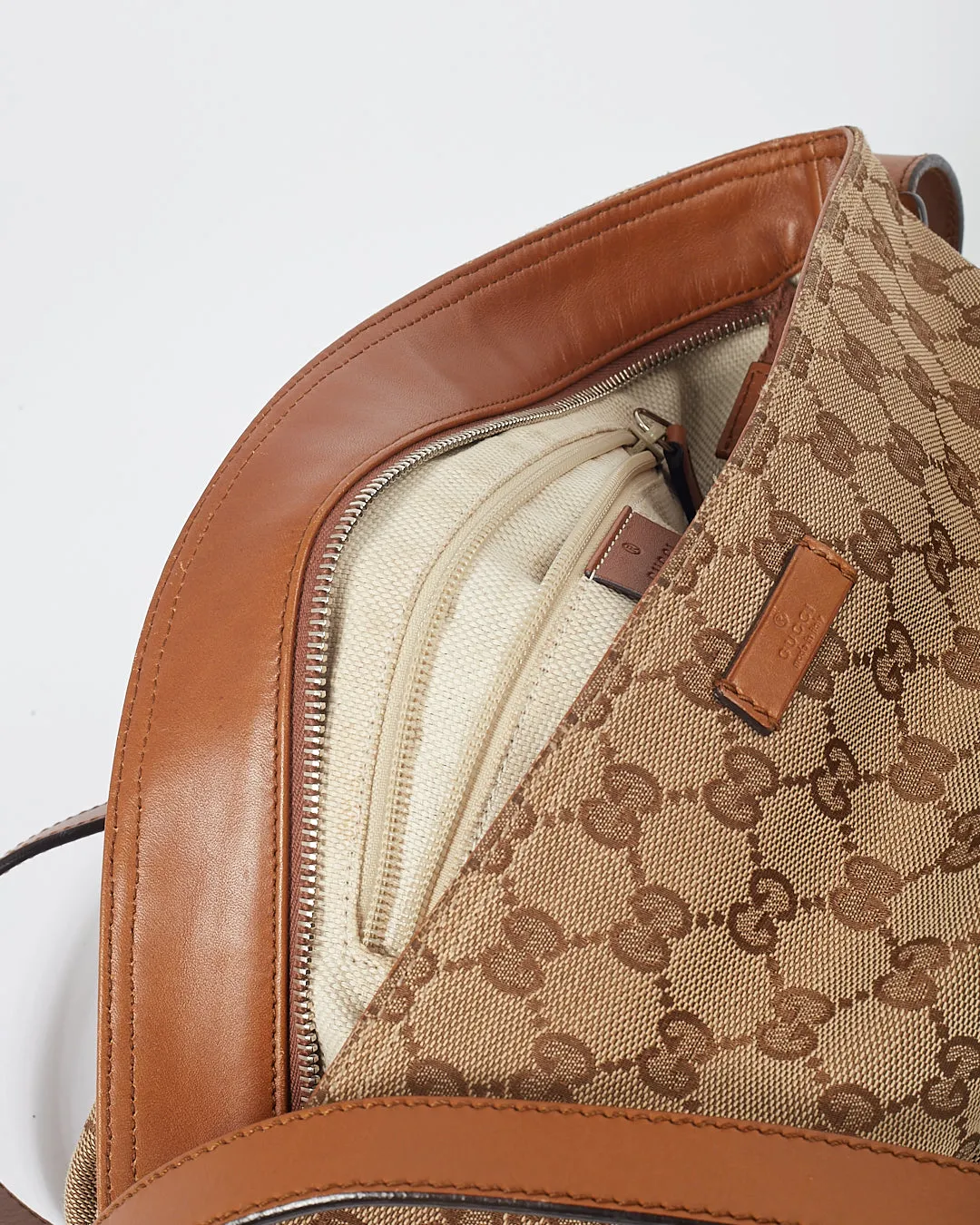 Gucci Brown GG Canvas Sherry Line Crossbody Bag