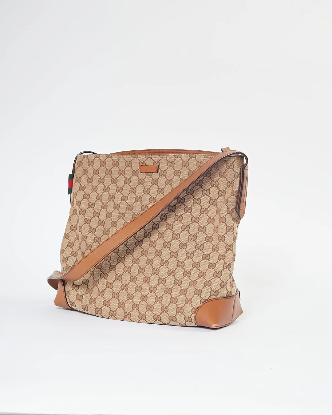 Gucci Brown GG Canvas Sherry Line Crossbody Bag