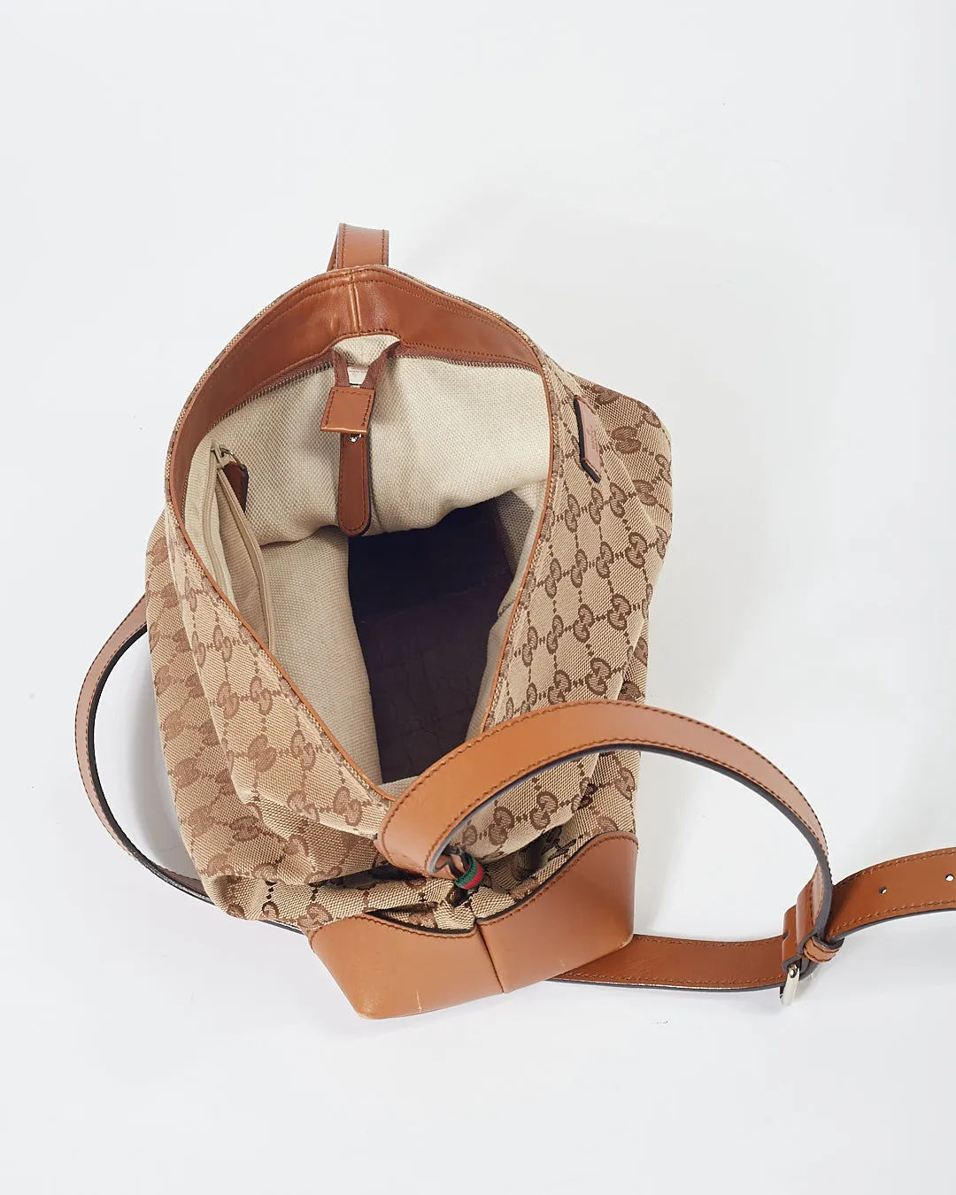 Gucci Brown GG Canvas Sherry Line Crossbody Bag