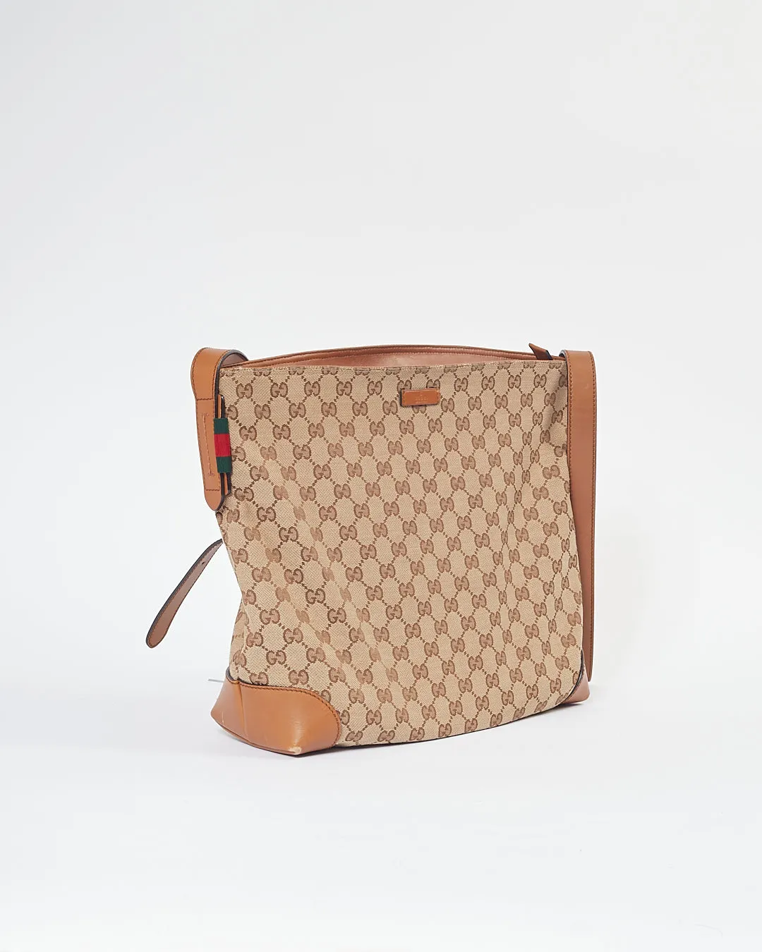 Gucci Brown GG Canvas Sherry Line Crossbody Bag