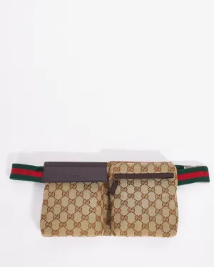 Gucci Brown Orignal GG Canvas Belt Bag