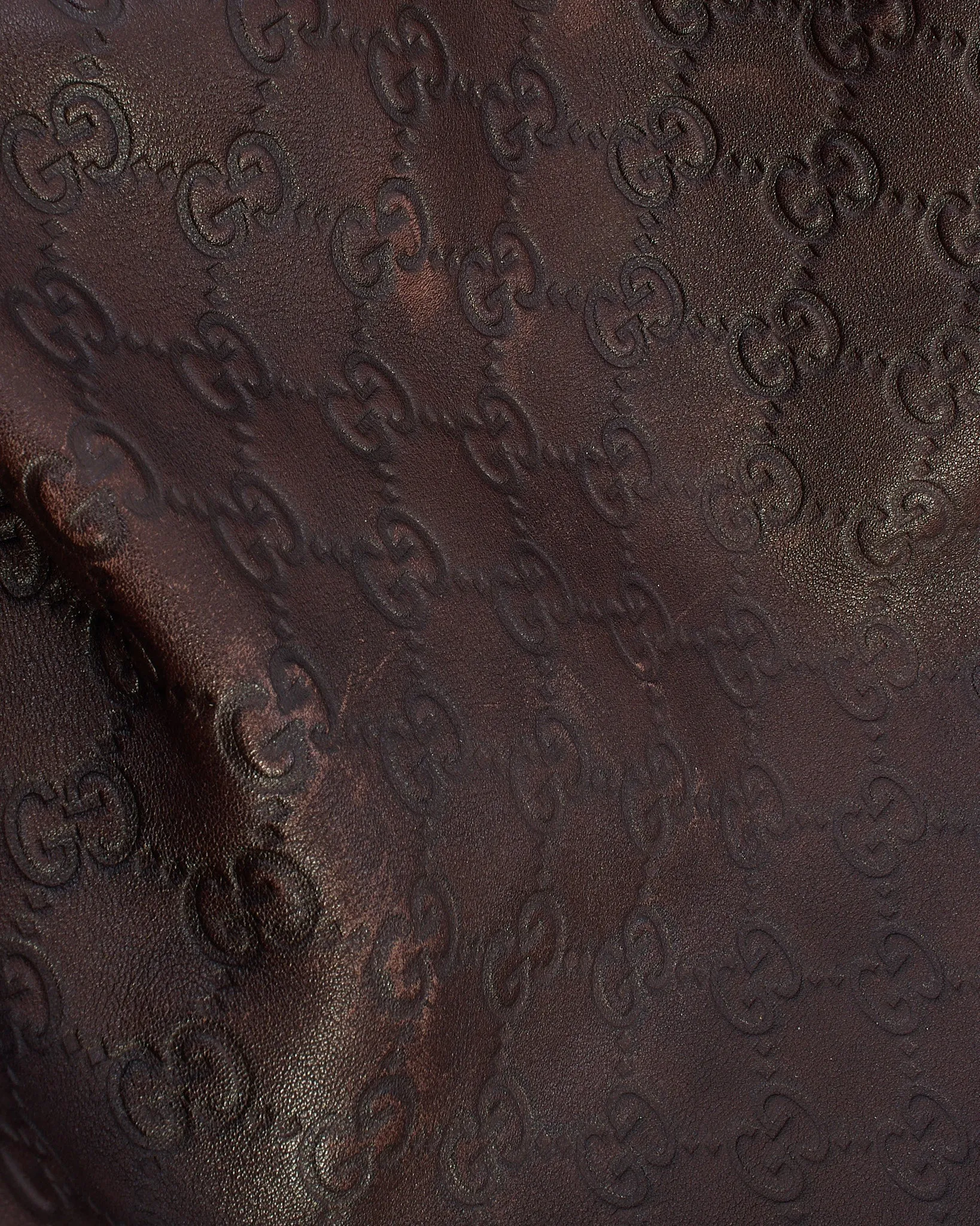 Gucci Brown Signature G Leather Large Sukey Tote Bag