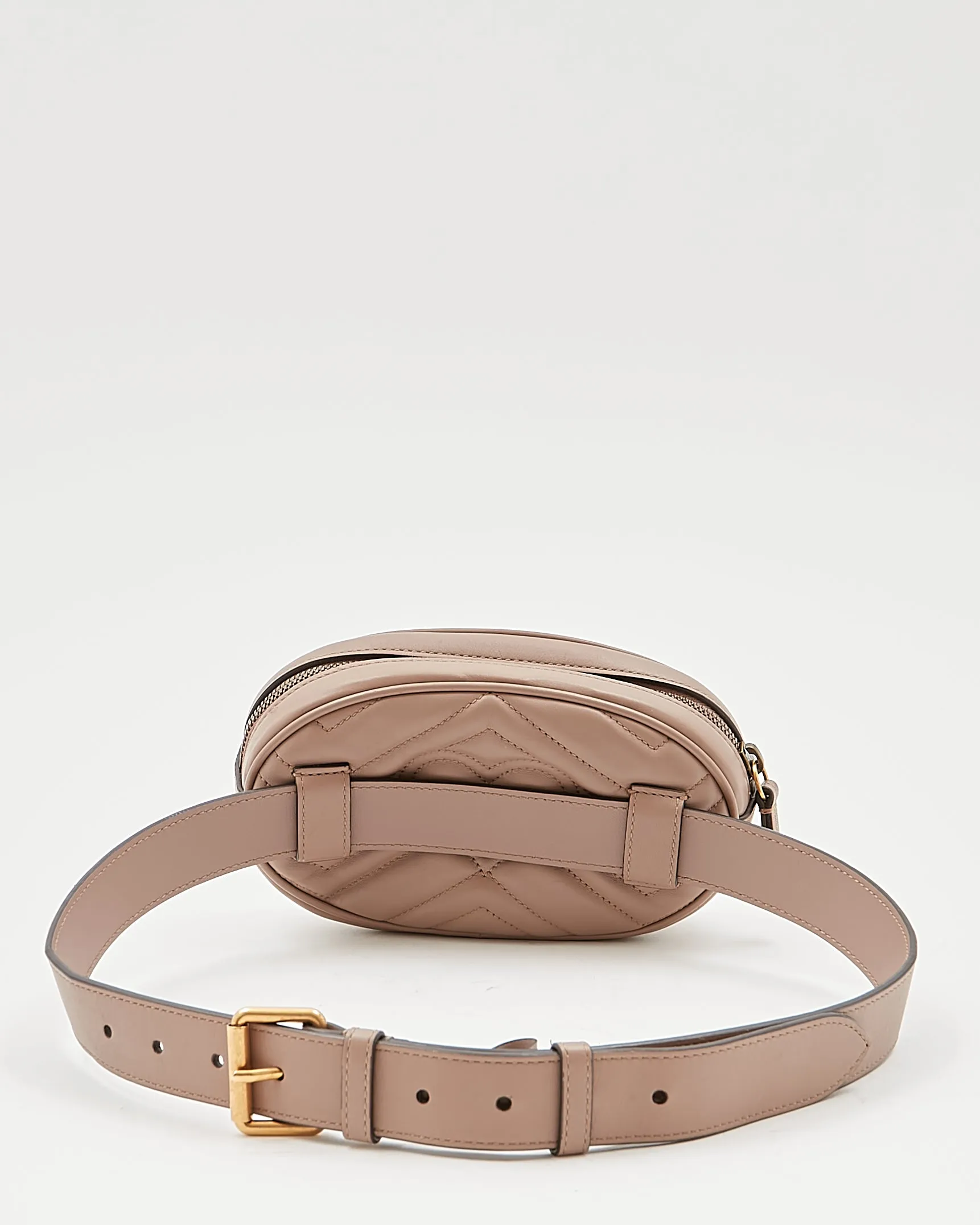Gucci Nude Marmont Matelasse Chevron Belt Bag - 85/34