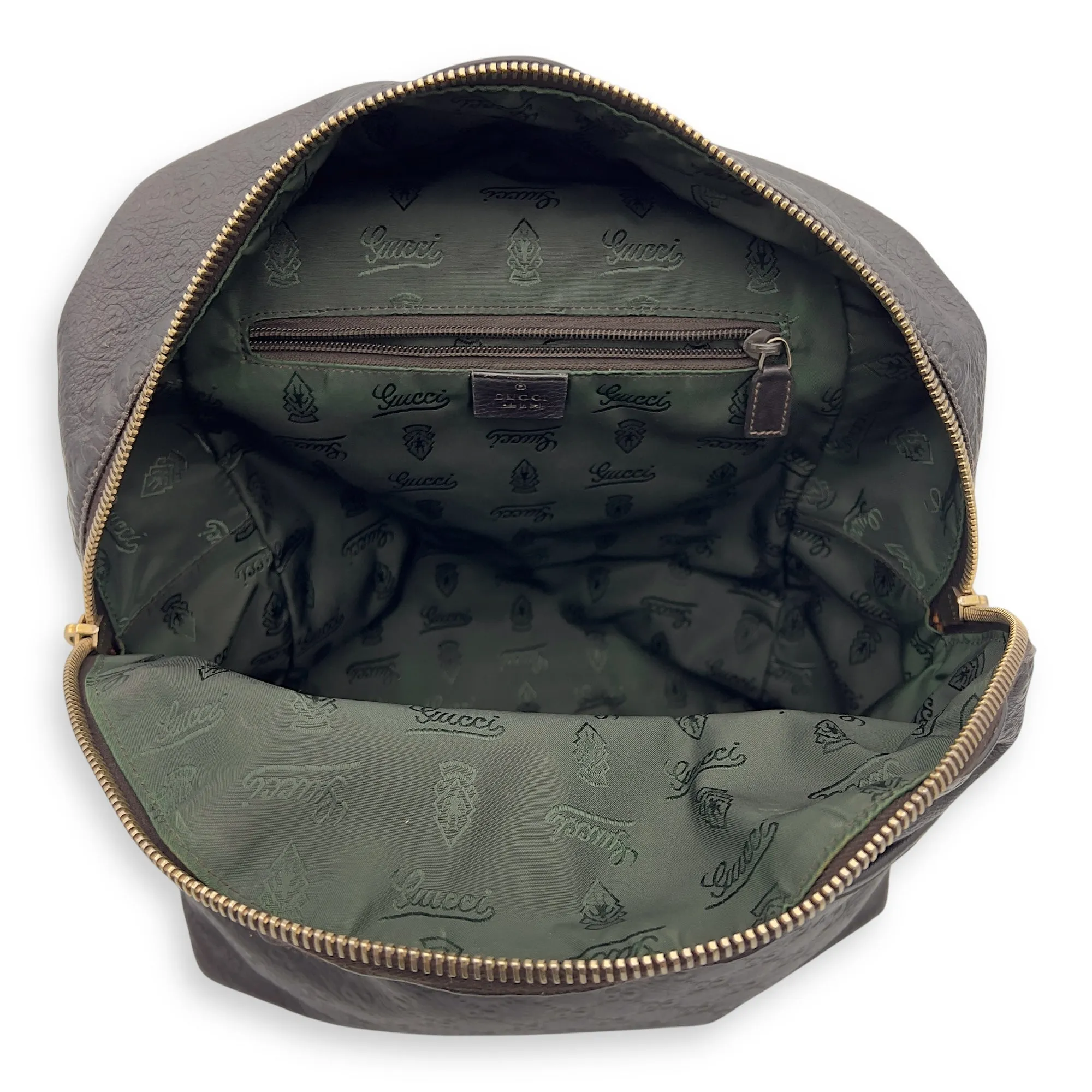 Guccissima Backpack Brown in Calfskin, Silver hardware