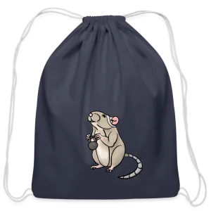 Gym Rat Illustrated Cotton Drawstring Bag