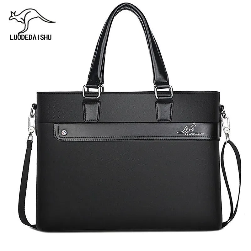 Handbag Men Briefcase Business Messenger Bags Leather Laptop Men's Shoulder Bag