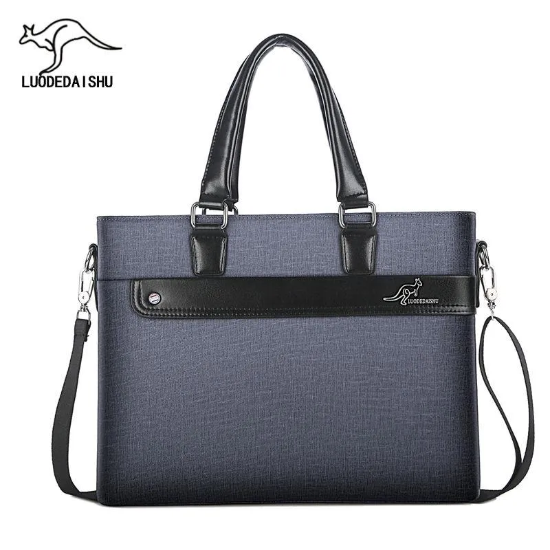 Handbag Men Briefcase Business Messenger Bags Leather Laptop Men's Shoulder Bag