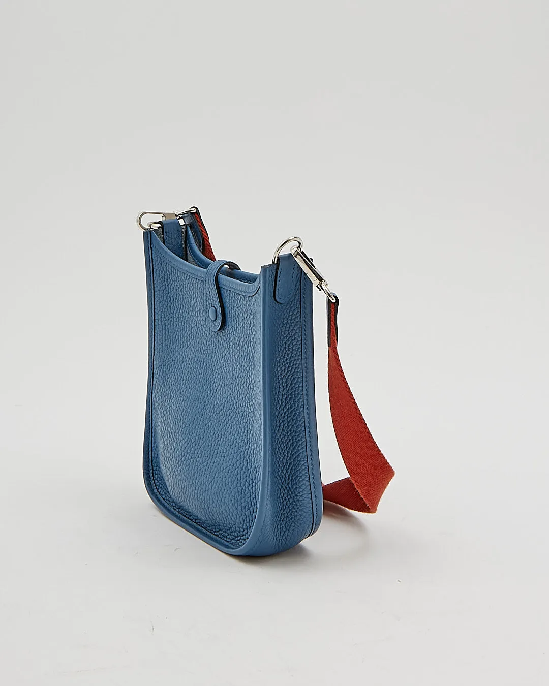 Hermes Blue/Rust Clemence Mini Evelyne TPM Bag