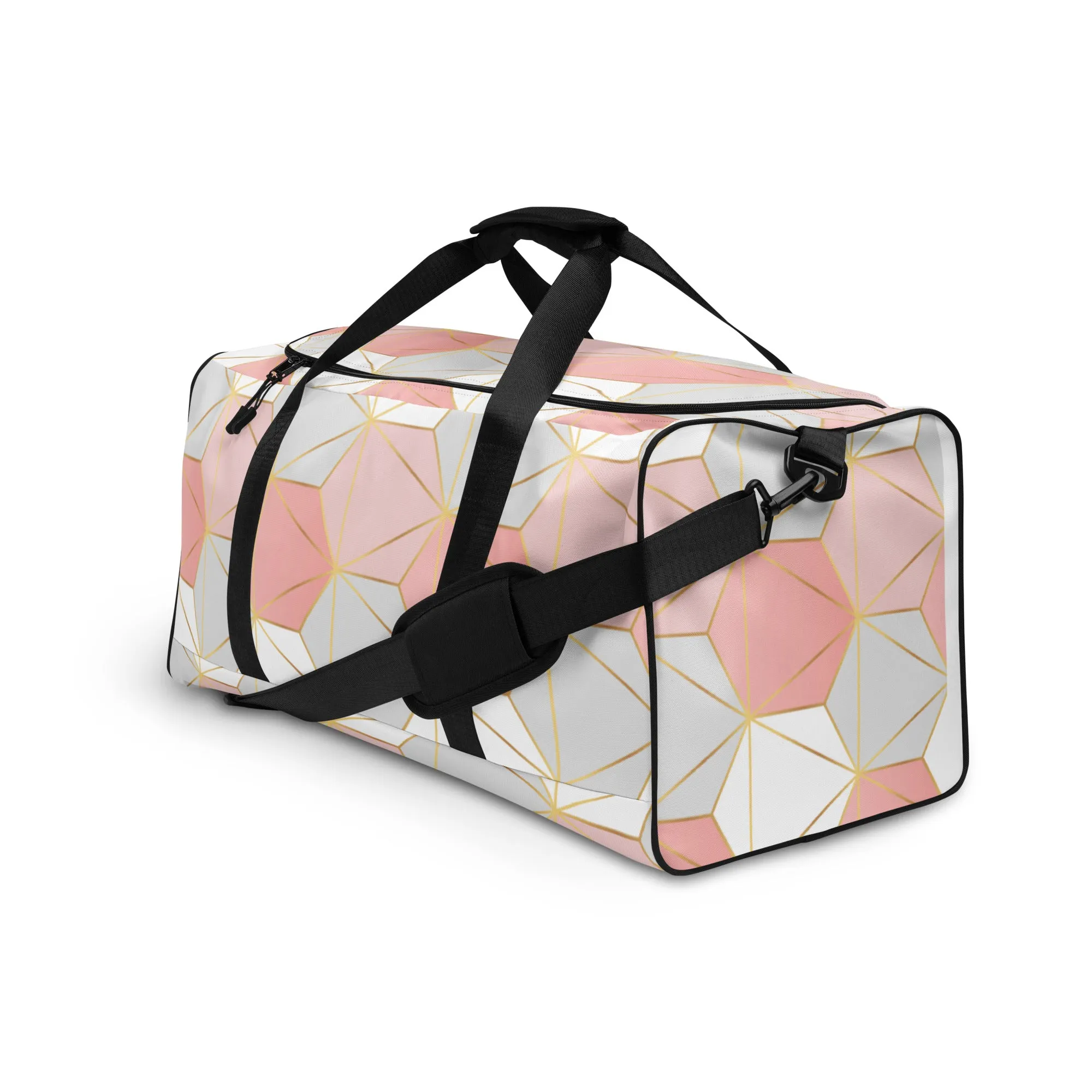 Hexagonal Lines - Sustainably Made Duffle Bag