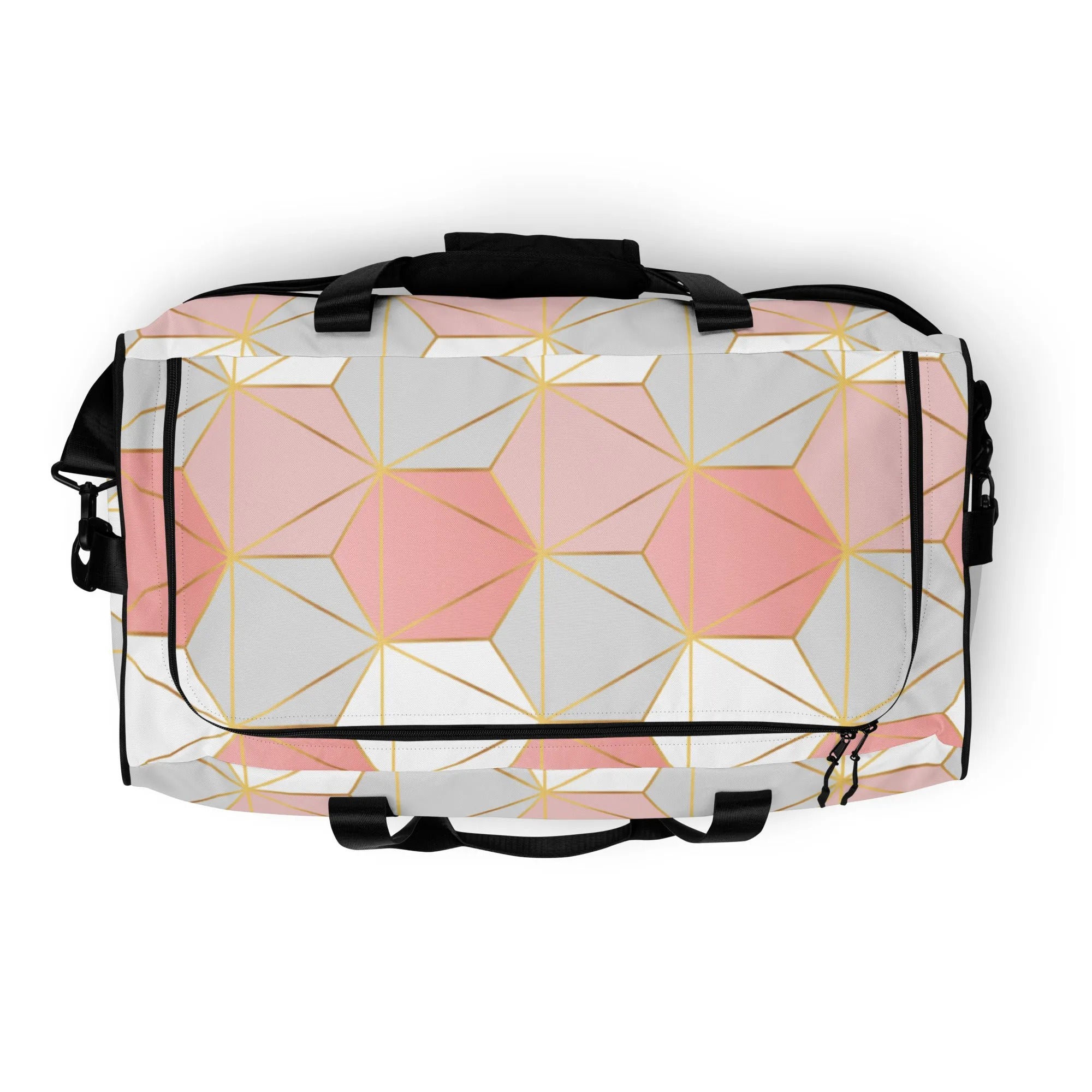 Hexagonal Lines - Sustainably Made Duffle Bag