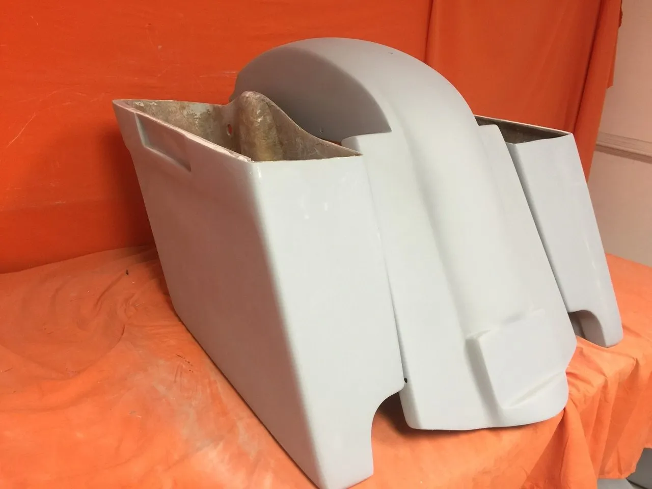 Honda Shadow Sabre 1100 6" Extended Saddlebags Bags   Rear Fender Dual Cut Out