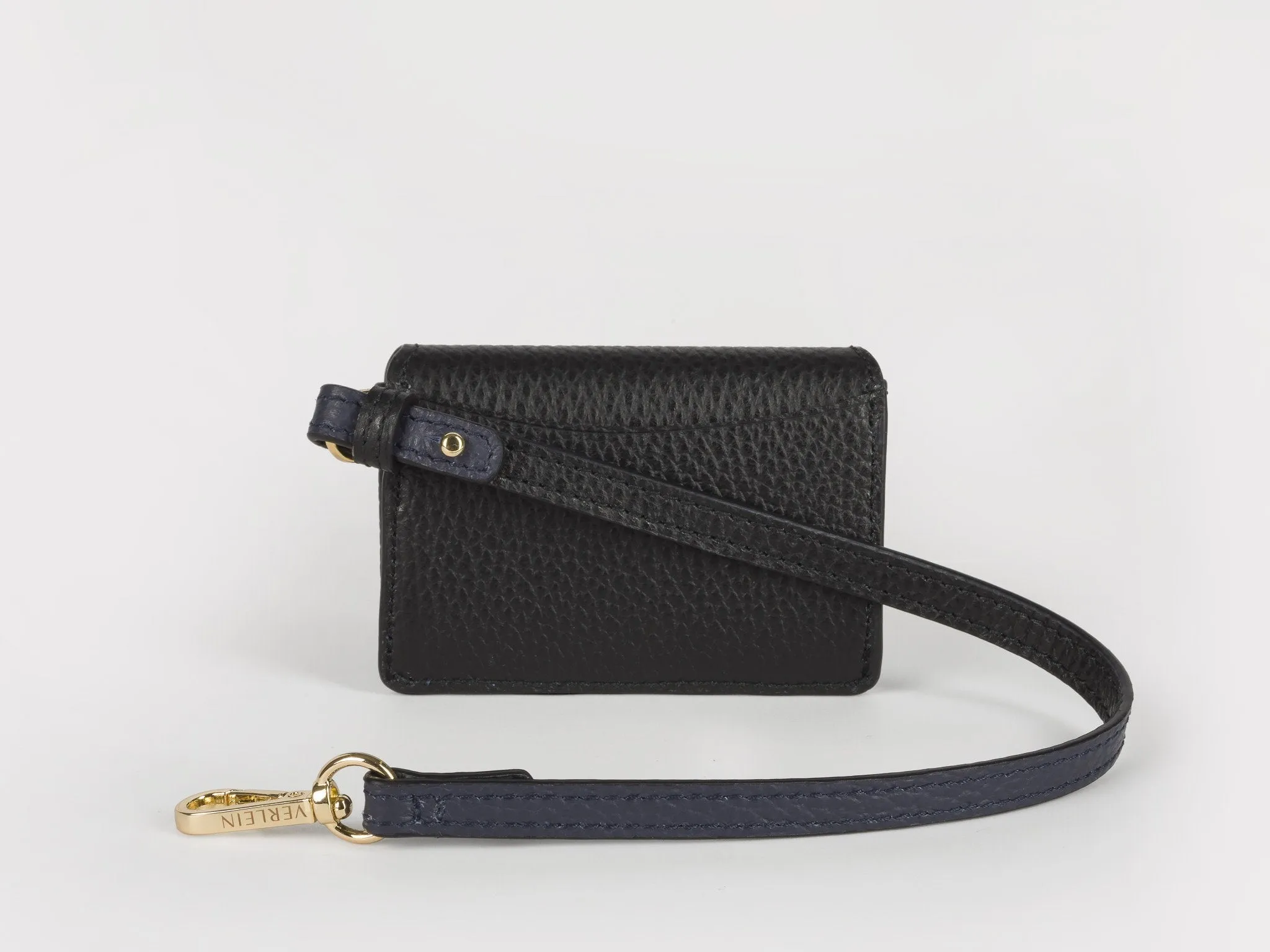 Inés Coin Purse, Jet Black / Royal Blue
