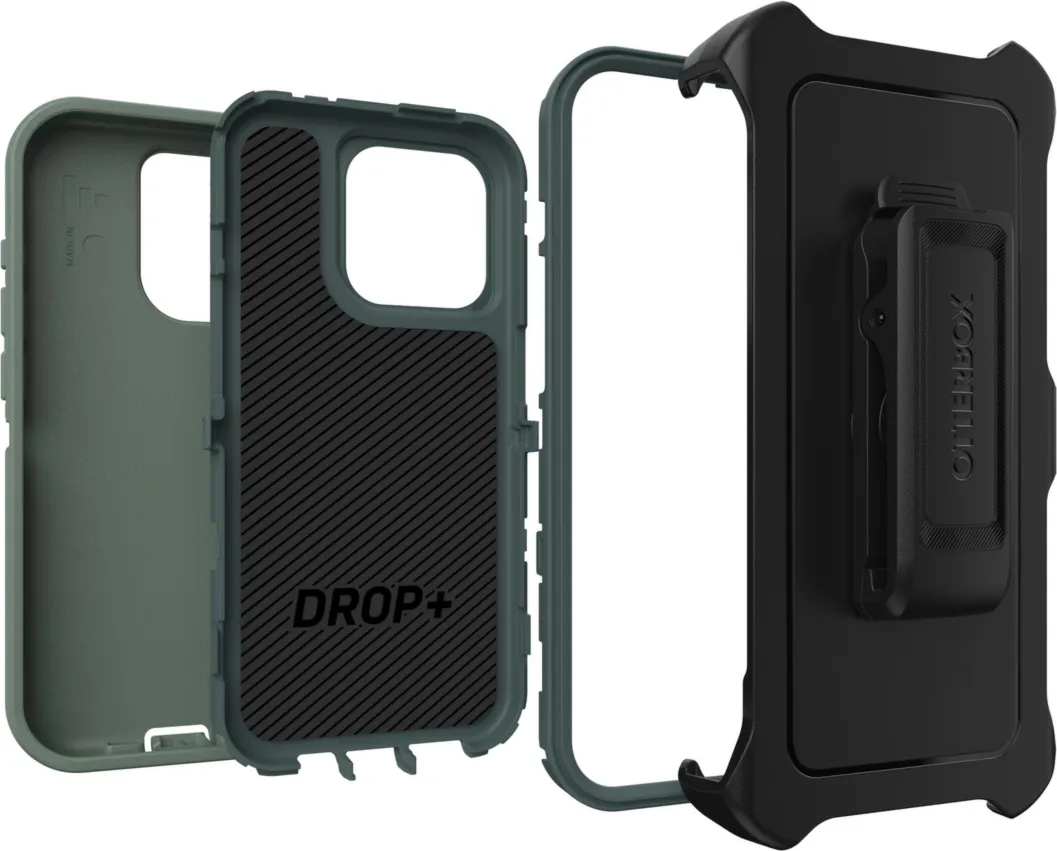 iPhone 15 Pro Otterbox Defender Series Case - Green (Forest Ranger)