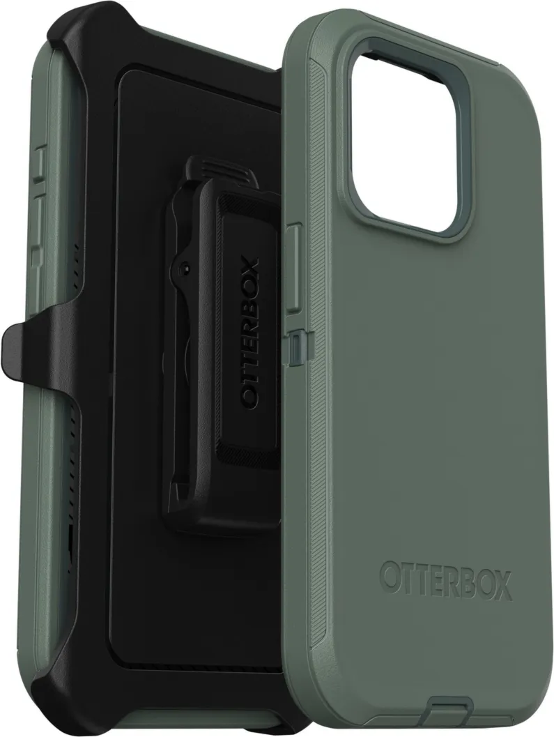 iPhone 15 Pro Otterbox Defender Series Case - Green (Forest Ranger)