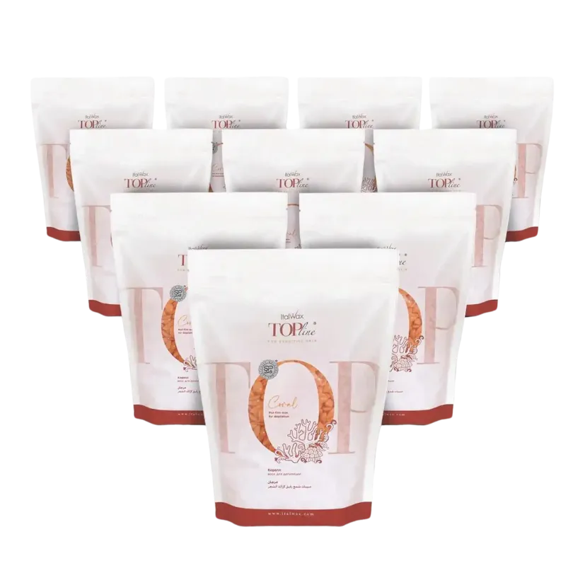 Italwax - Top Line Hard Wax - Coral, 10 x 750g