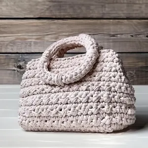Ivory Puffy Elegant Clutch Bag