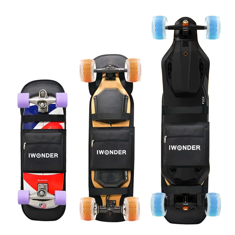IWONDER Electric Skateboard Backpack Regular Skateboard Bag Adjustable Shoulder Foldable Carrier Travel Backpack Skateboard Bag