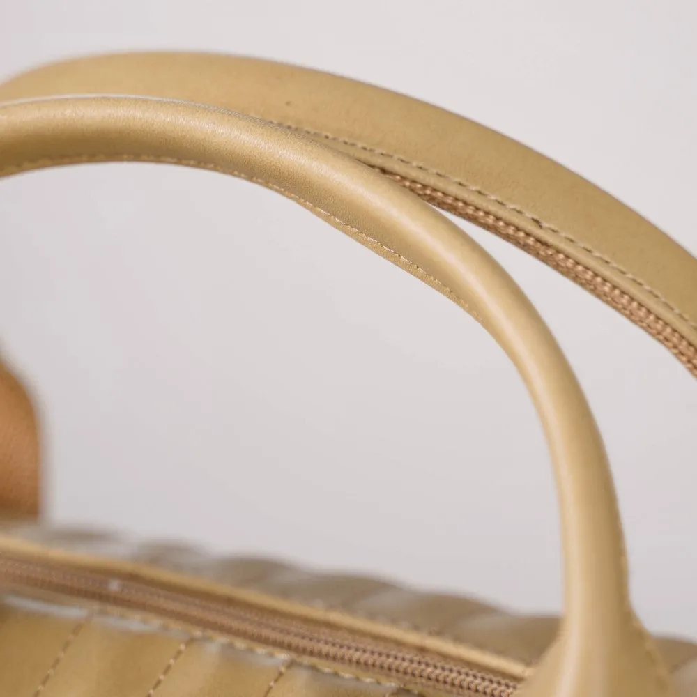 Jet-Setter Duffle Bag Beige Small 14x7 Inch