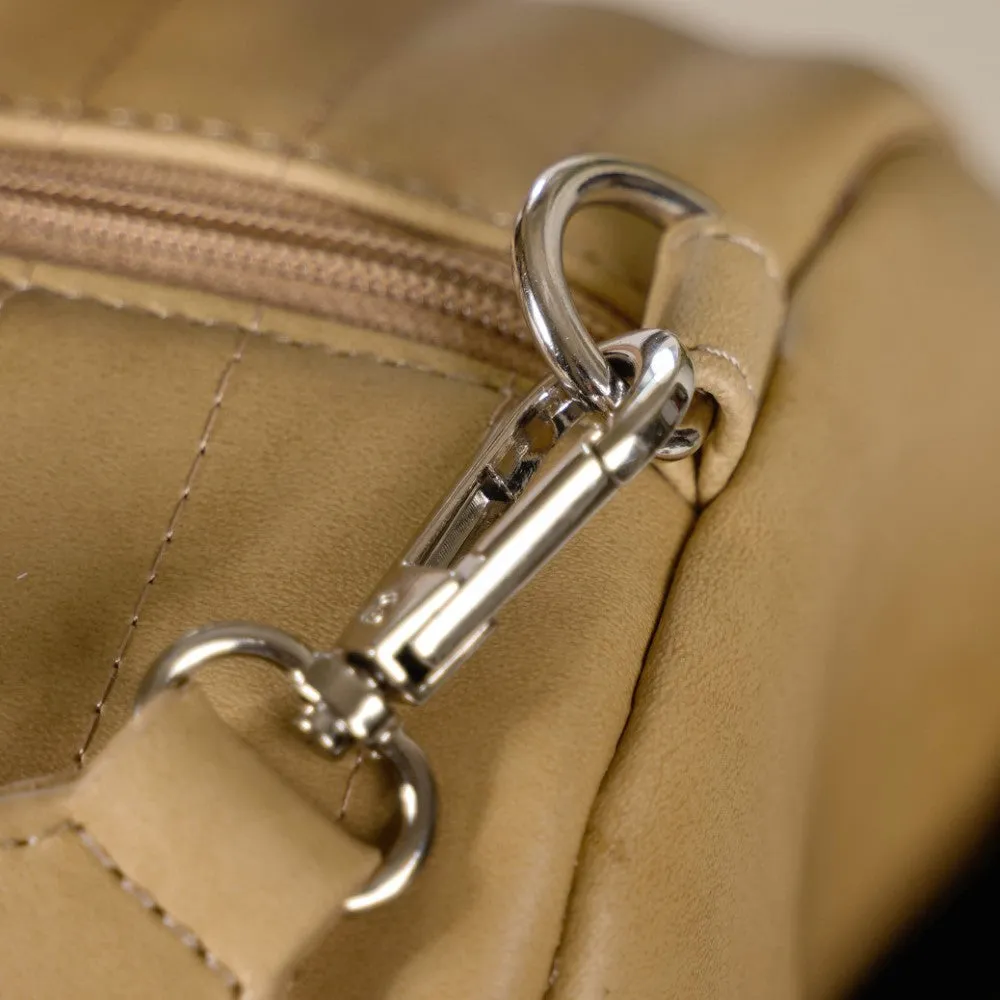 Jet-Setter Duffle Bag Beige Small 14x7 Inch