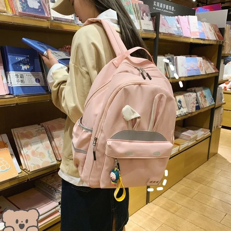Kawaii Reflective Stripe Bunny Backpacks