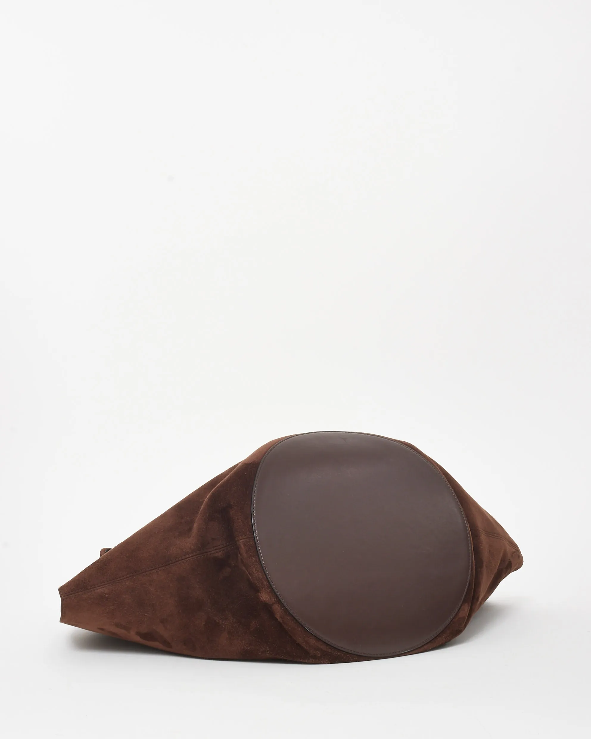 Khaite Brown Suede Medium Lotus Shoulder Bag