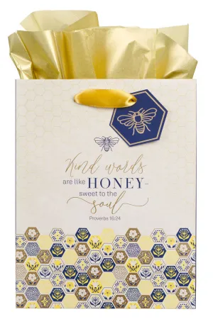 Kind Words Are Like Honey Floral Medium Gift Bag