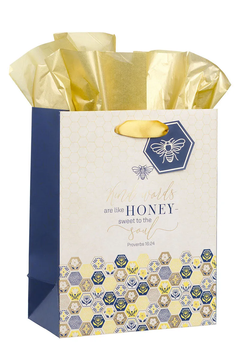 Kind Words Are Like Honey Floral Medium Gift Bag