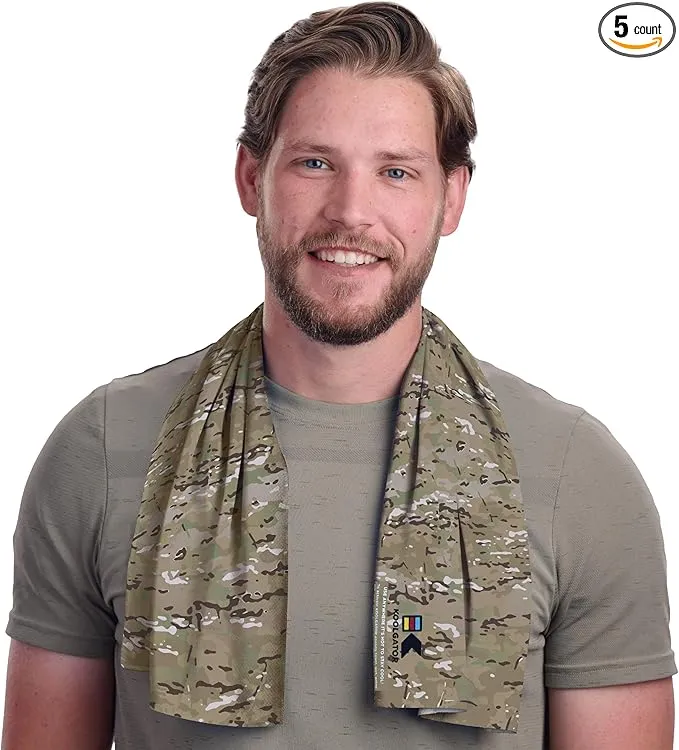 KOOLGATOR SPF 30 Cooling Towel for Face & Neck - Cooling Towels for Sports, Athletes, Gym, and Hot Weather - Men, Women & Kids