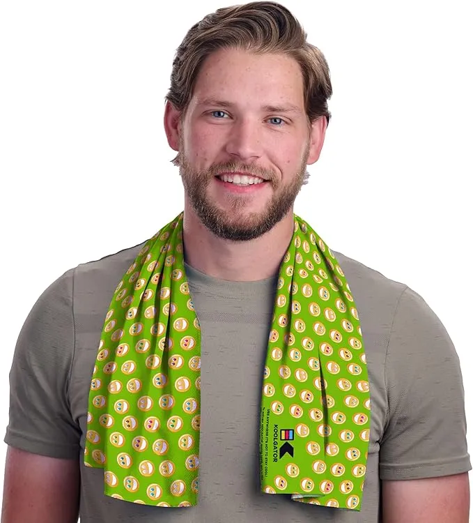 KOOLGATOR SPF 30 Cooling Towel for Face & Neck - Cooling Towels for Sports, Athletes, Gym, and Hot Weather - Men, Women & Kids