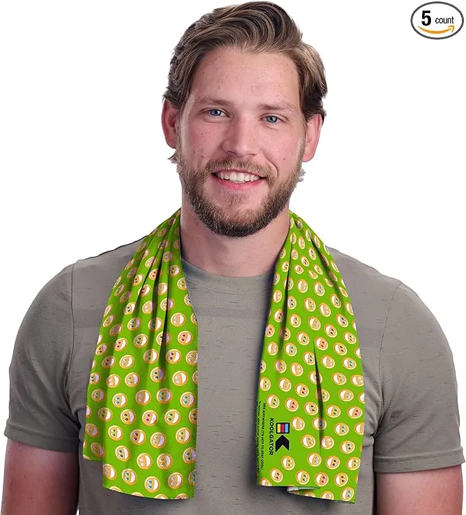 KOOLGATOR SPF 30 Cooling Towel for Face & Neck - Cooling Towels for Sports, Athletes, Gym, and Hot Weather - Men, Women & Kids