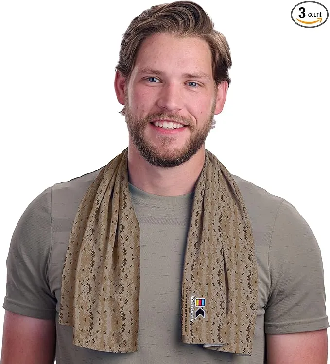 KOOLGATOR SPF 30 Cooling Towel for Face & Neck - Cooling Towels for Sports, Athletes, Gym, and Hot Weather - Men, Women & Kids