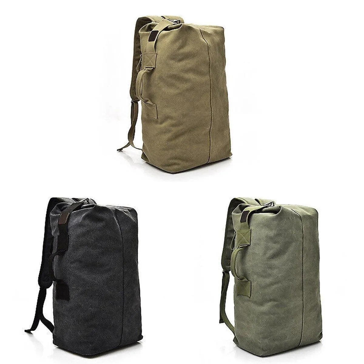 Large Capacity Travel Backpack for Men Outdoor Sports Bag Canvas Rucksack