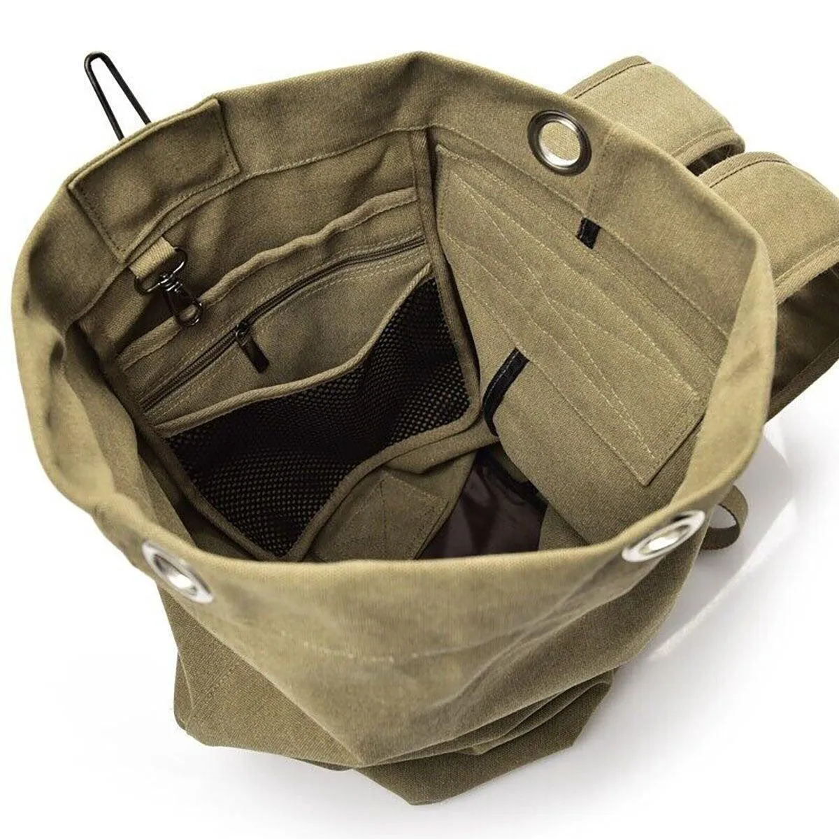 Large Capacity Travel Backpack for Men Outdoor Sports Bag Canvas Rucksack