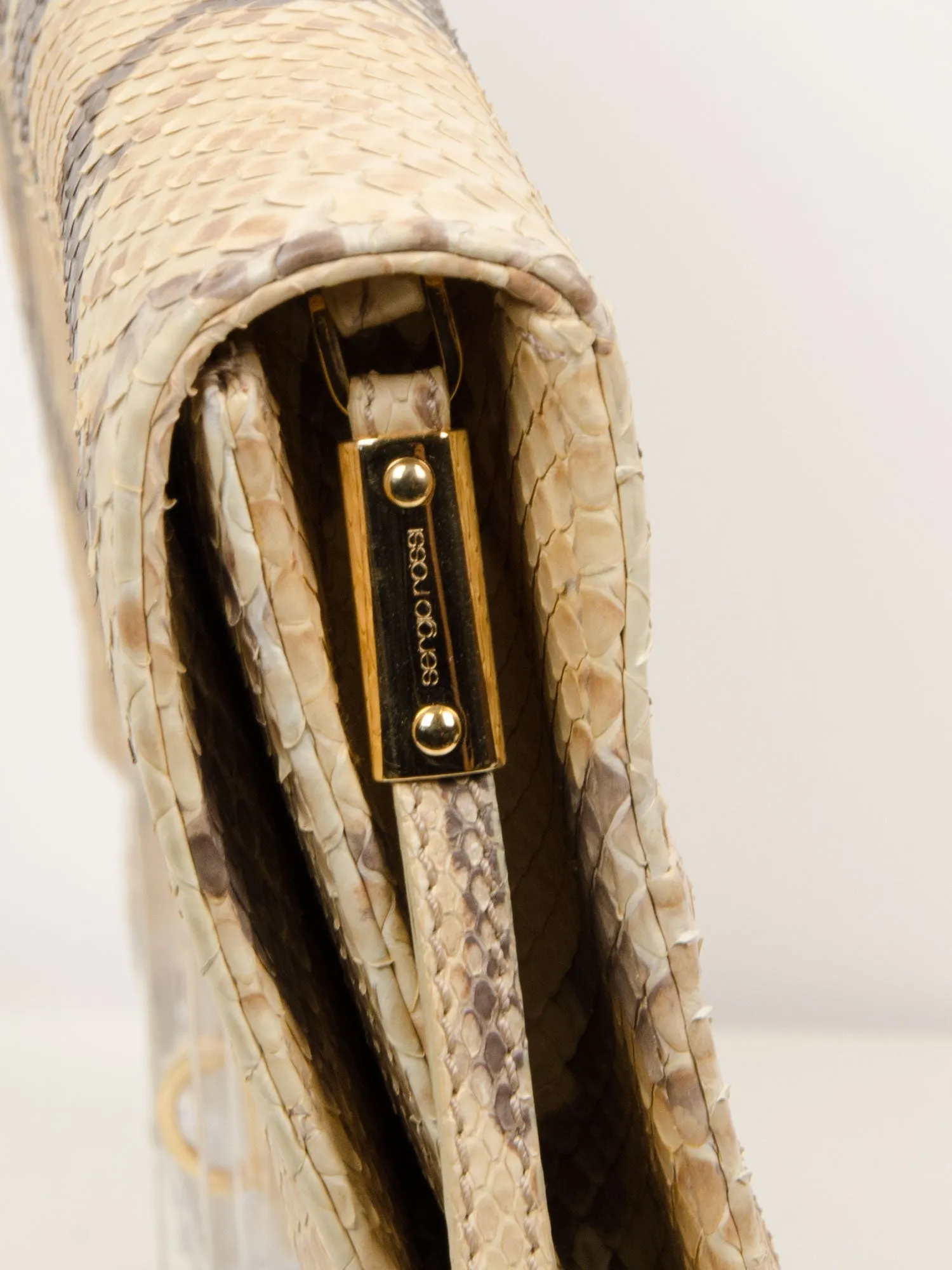 Large Snakeskin Clutch Bag