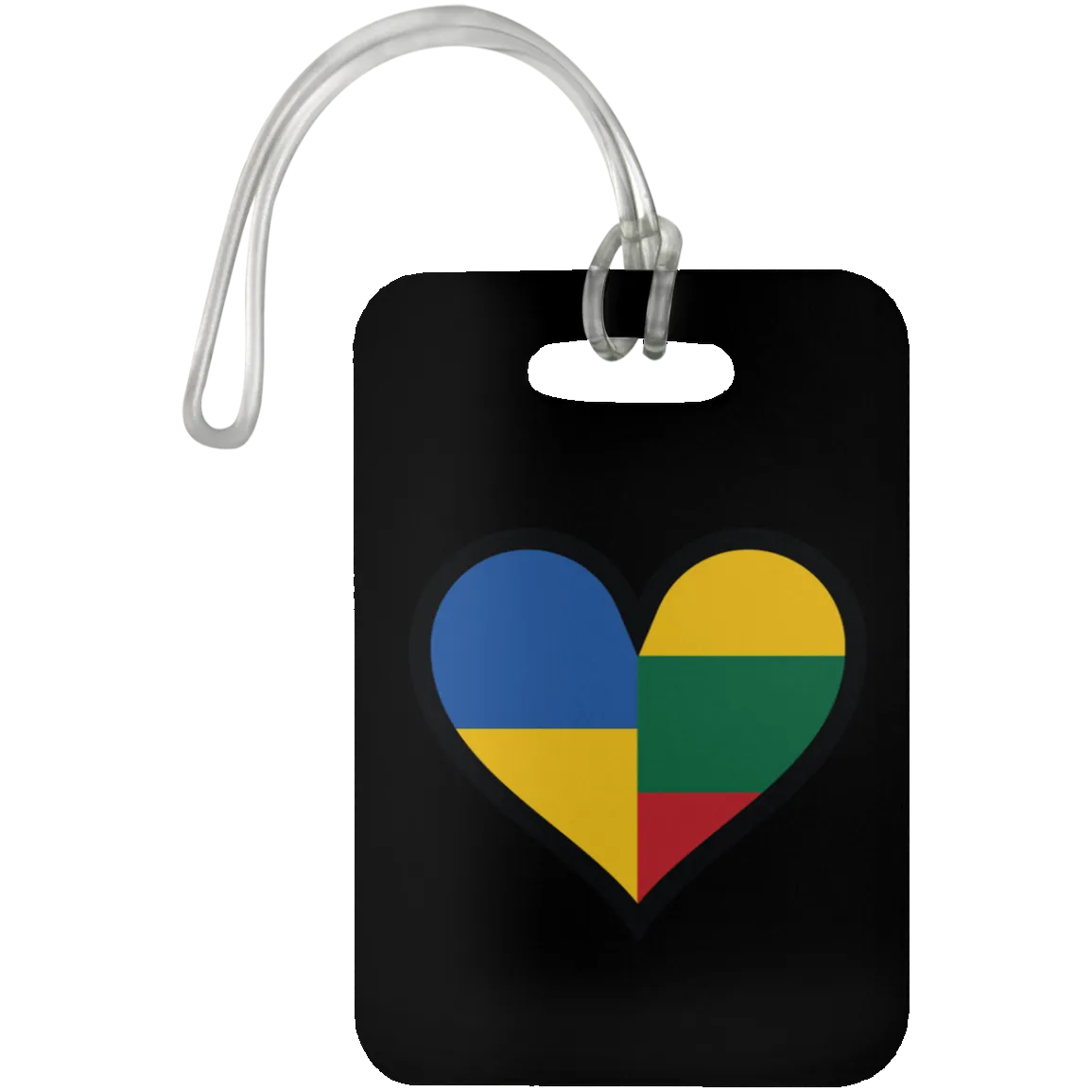 Lithuania Ukraine Heart - Luggage Bag Tag