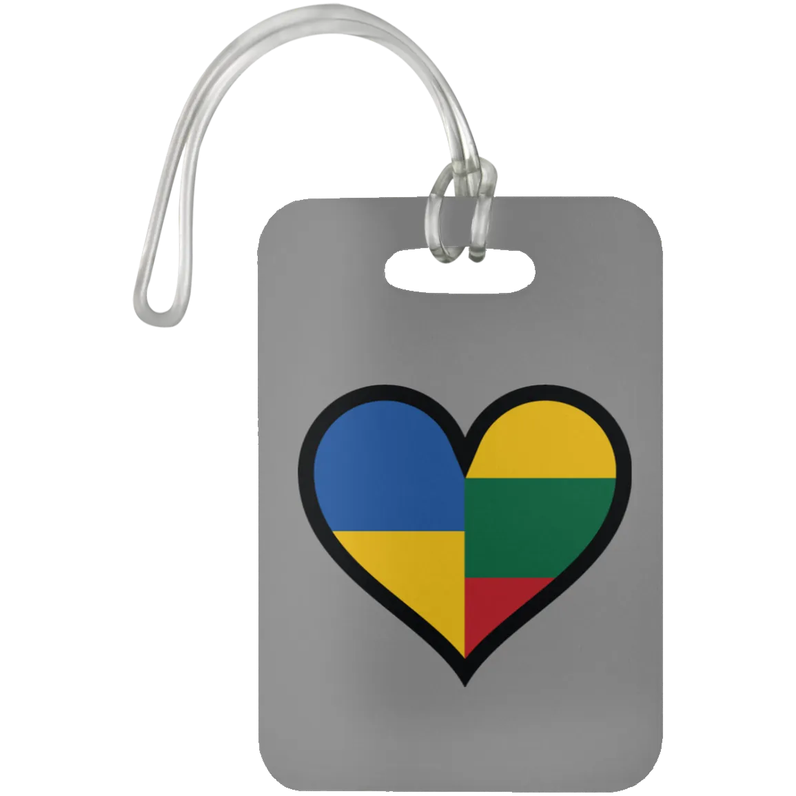 Lithuania Ukraine Heart - Luggage Bag Tag