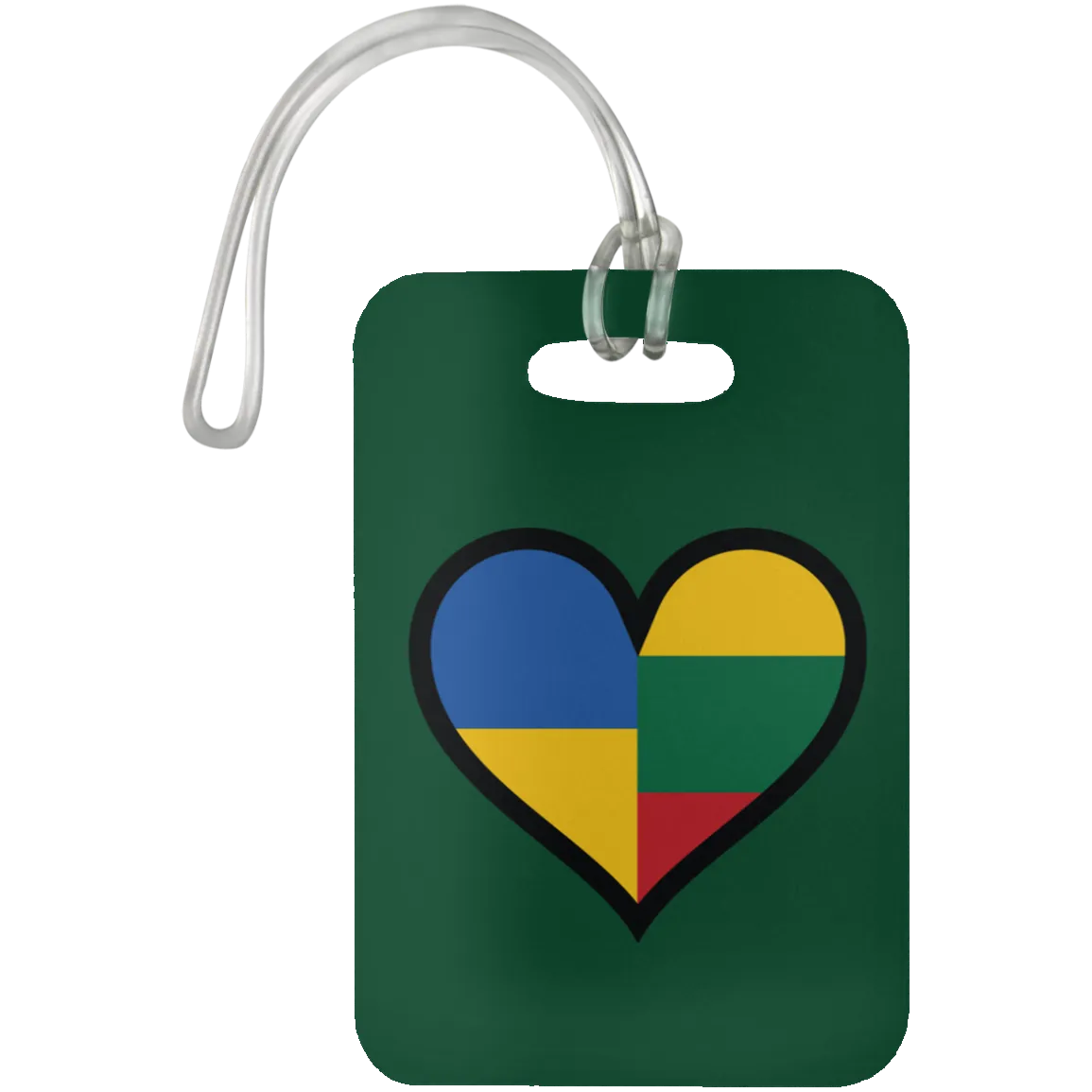 Lithuania Ukraine Heart - Luggage Bag Tag