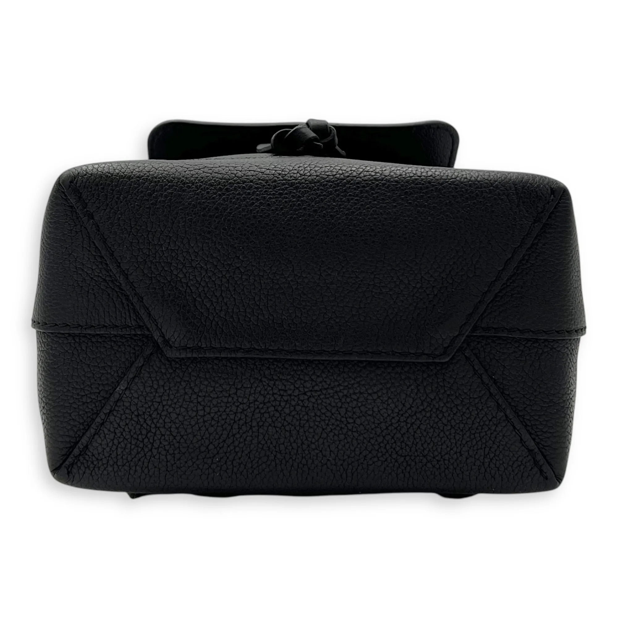 Lock Me Backpack Black in Calfskin, Silver hardware