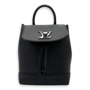 Lock Me Backpack Black in Calfskin, Silver hardware