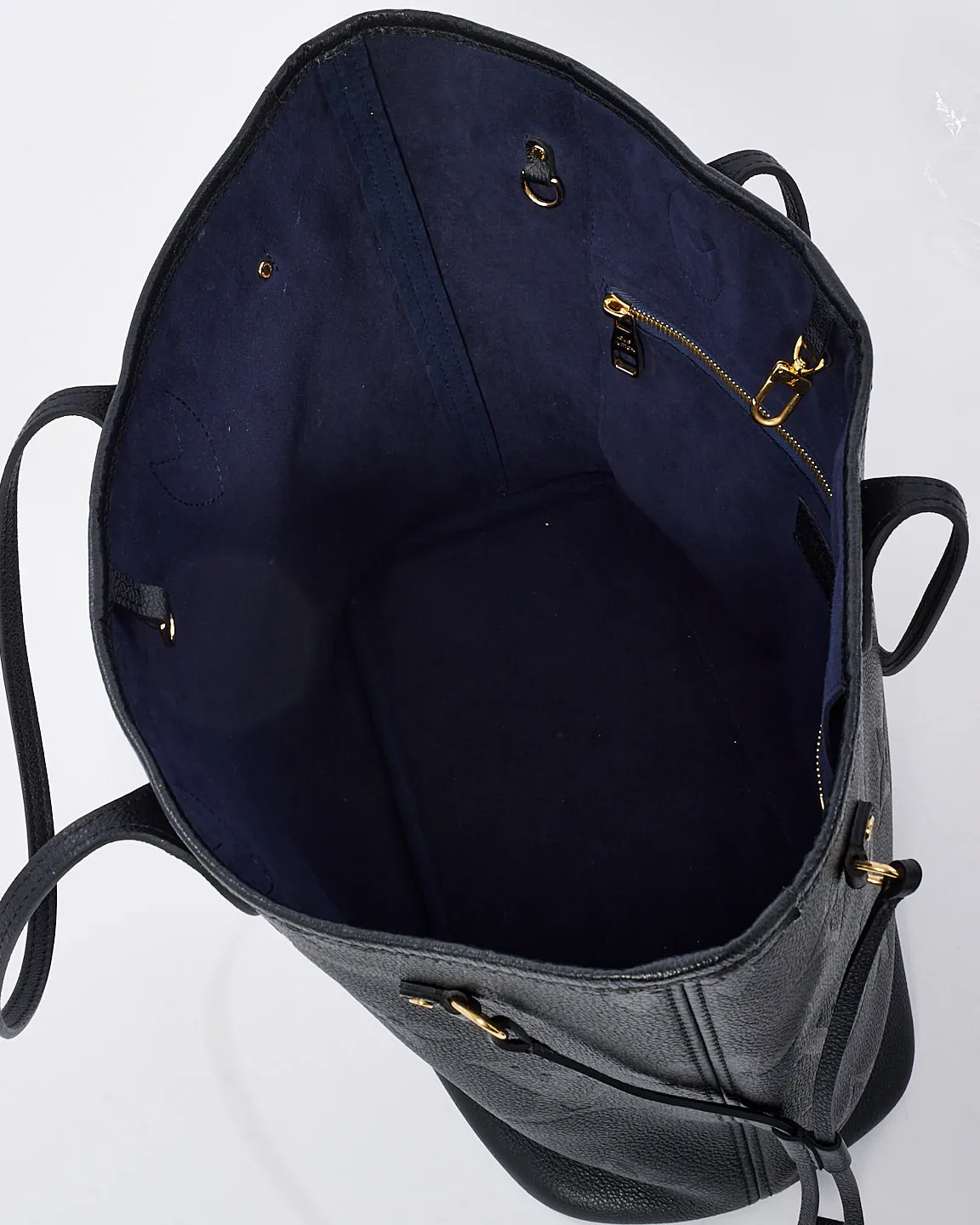Louis Vuitton Black Monogram Empreinte Leather Giant Neverfull MM