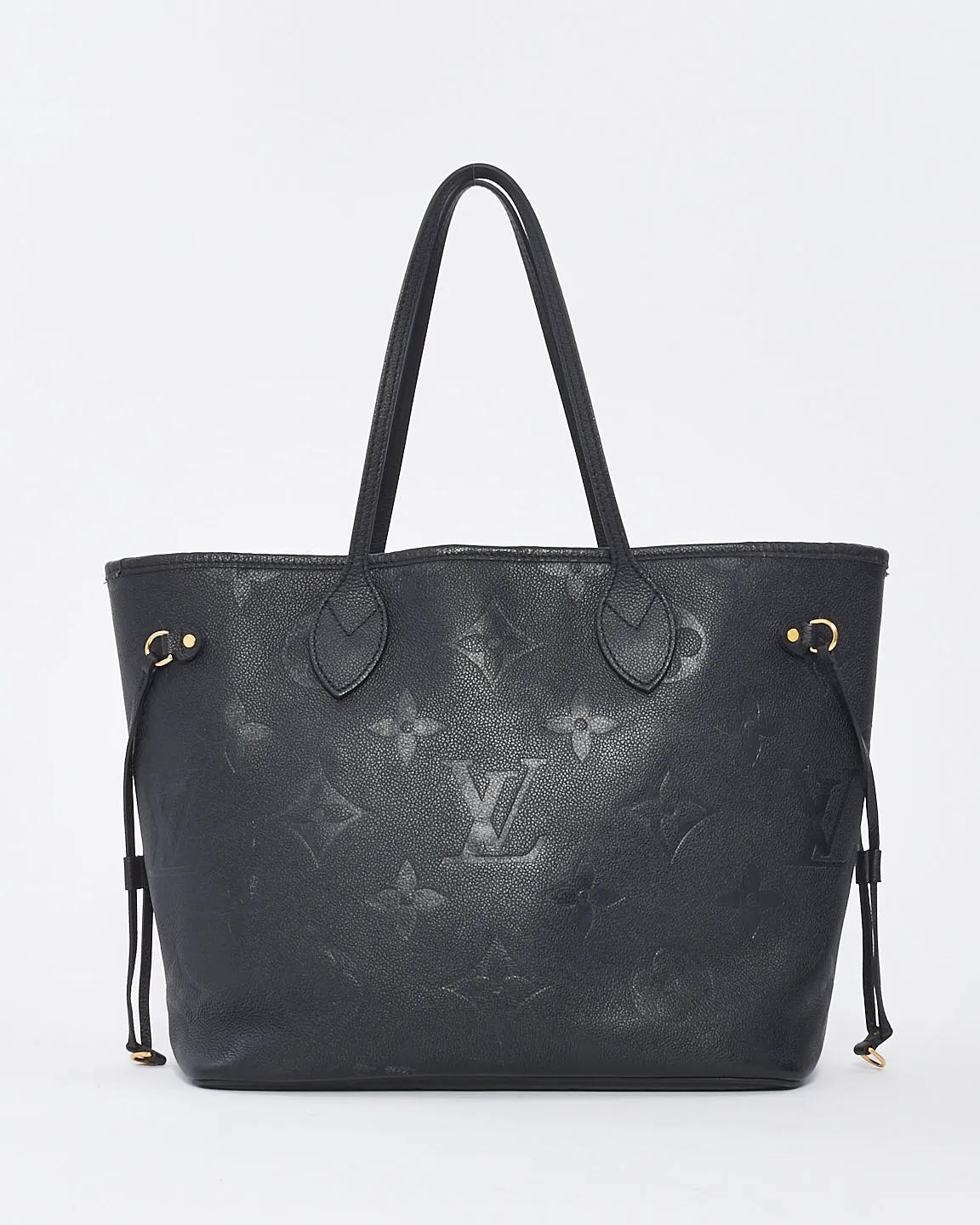 Louis Vuitton Black Monogram Empreinte Leather Giant Neverfull MM