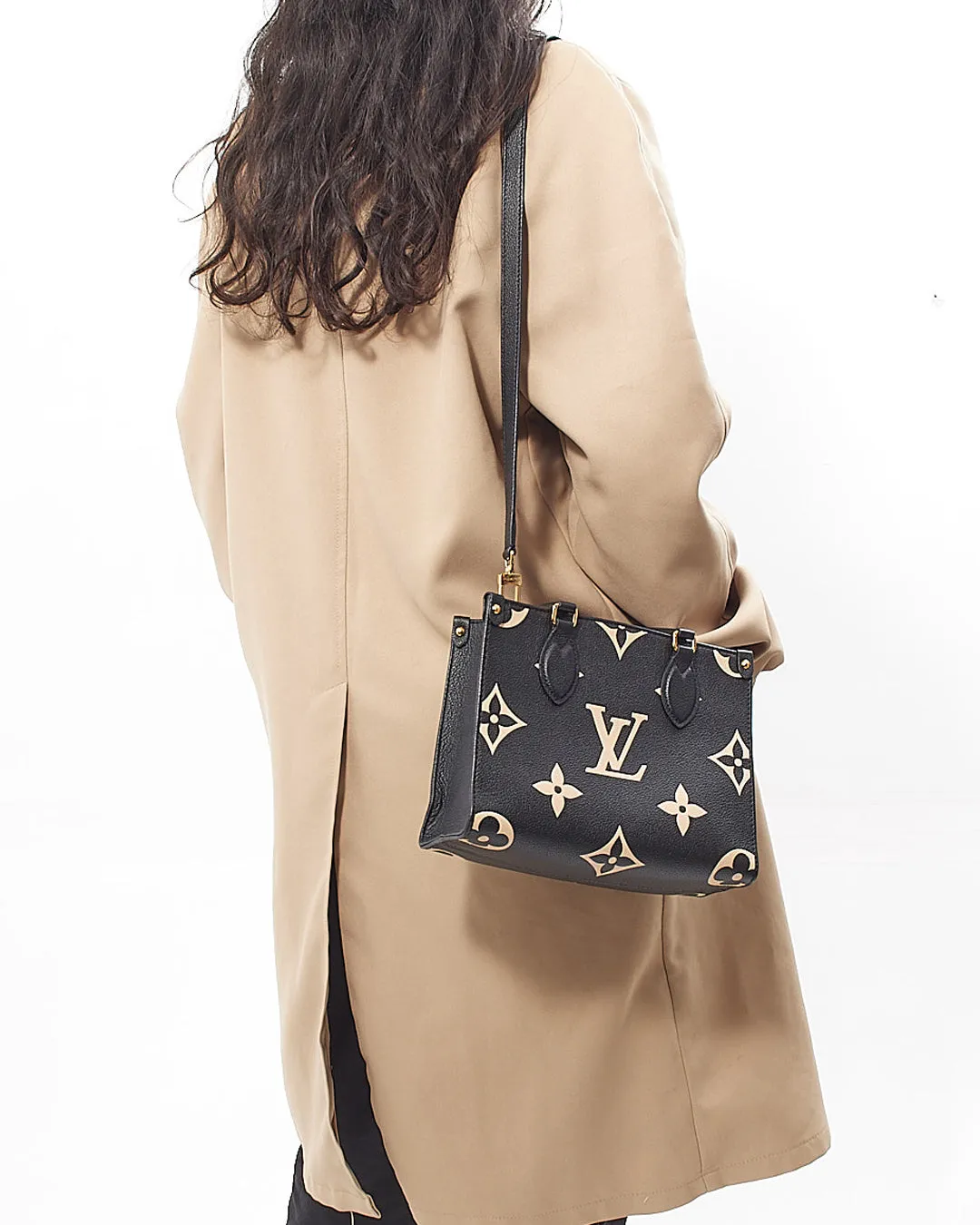 Louis Vuitton Black/White Empreinte Leather On The Go PM Tote Bag
