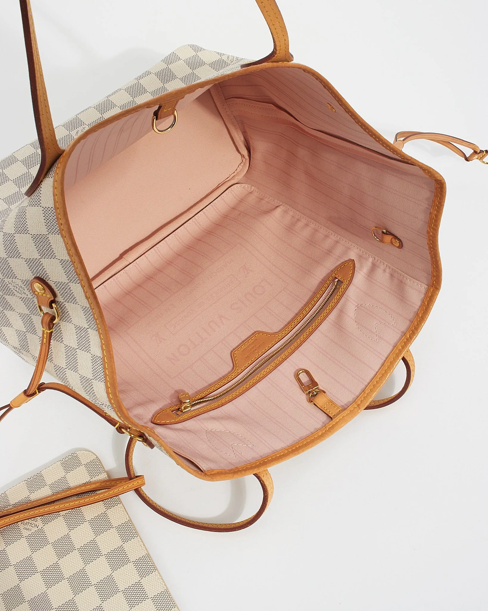 Louis Vuitton Damier Azur Neverfull MM with Pouch