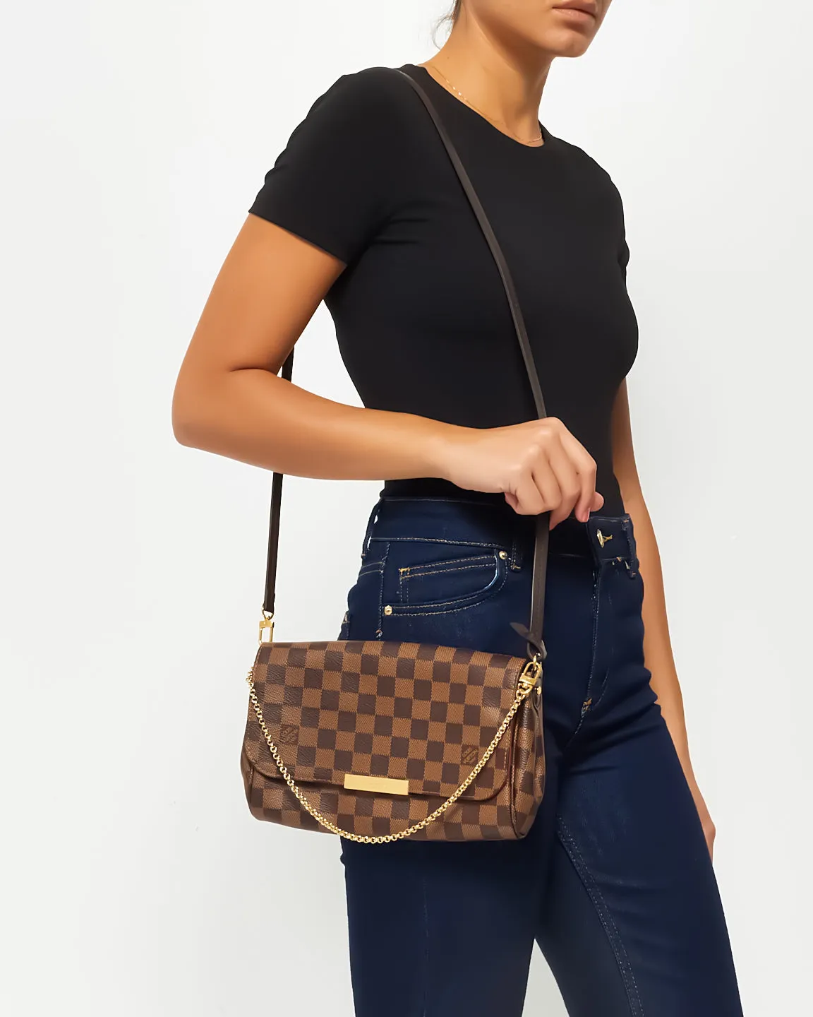 Louis Vuitton Damier Ebene Canvas Favorite MM Crossbody