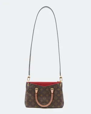 Louis Vuitton Monogram Canvas & Red Leather Pallas BB Bag