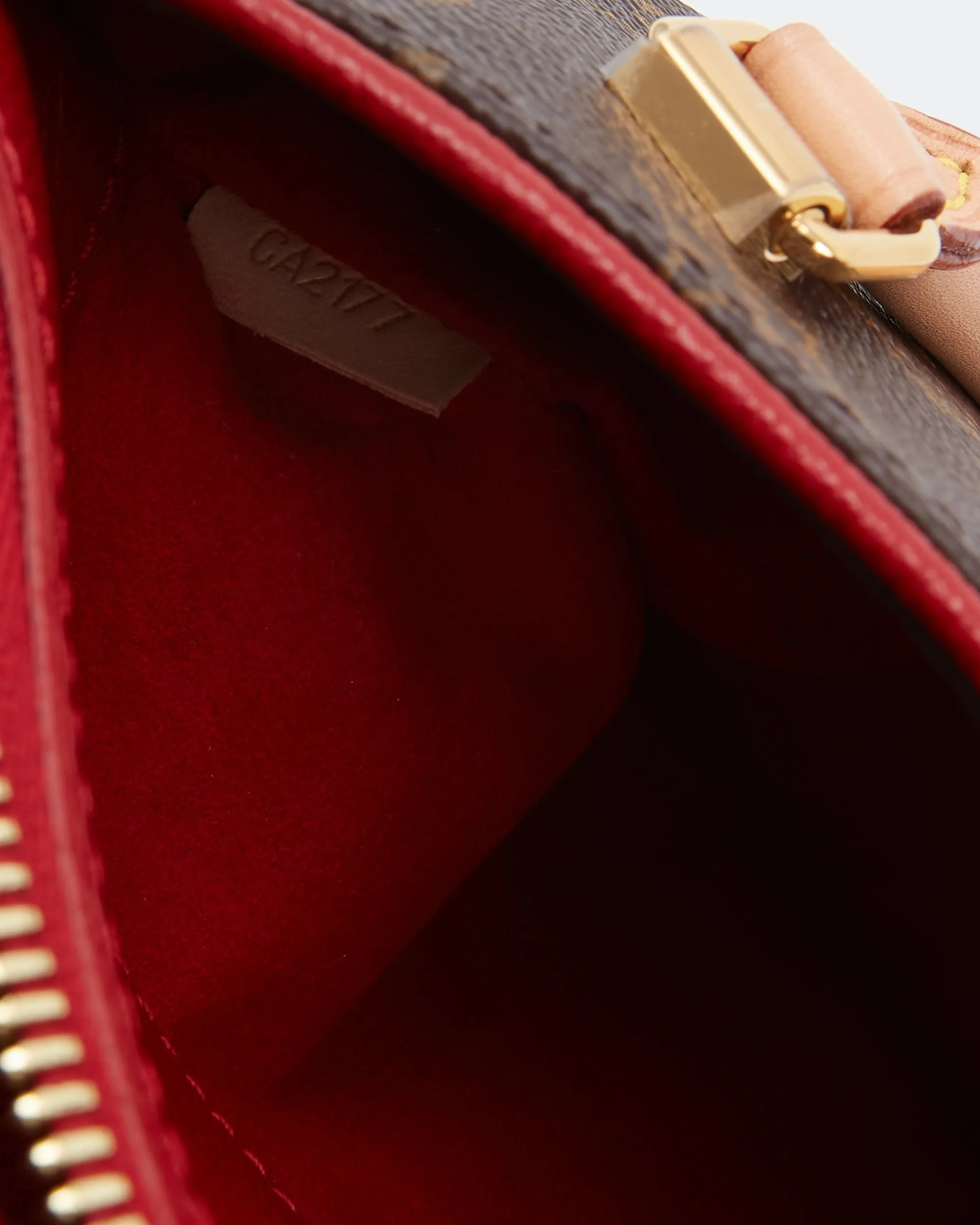 Louis Vuitton Monogram Canvas & Red Leather Pallas BB Bag